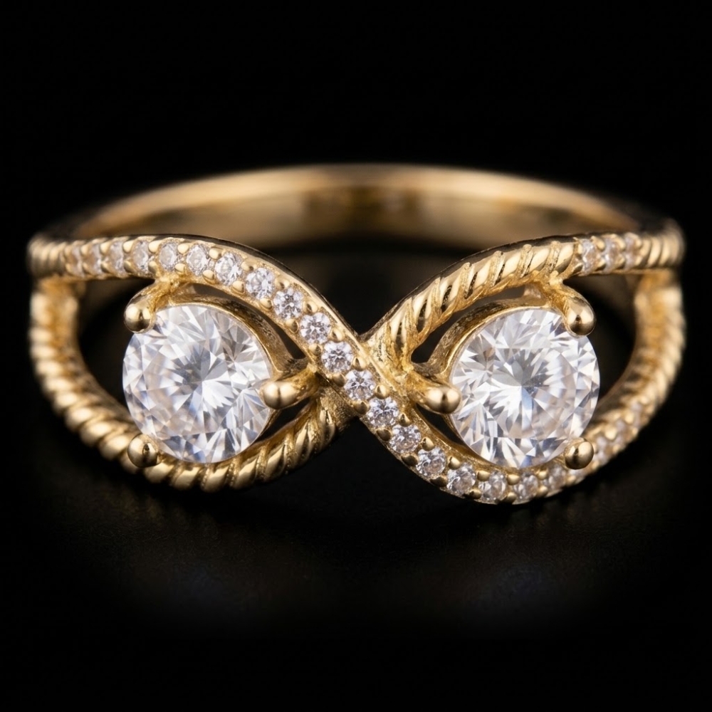 Infinity Ring Gold kaufen – Zirkonia, Nickelfrei
