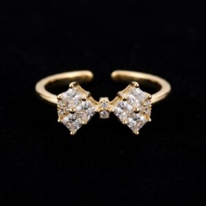 Schleife Ring Gold kaufen – Zirkonia, Nickelfrei